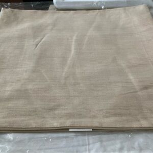 Crate & Barrel Lamont Linen Beige Decorative Pillow Cover 18x18in- New